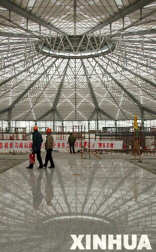 La Gare ferroviaire du Sud de Shanghai (est de la Chine)