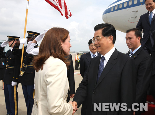 Le président chinois Hu Jintao est arrivé à Pittsburgh jeudi pour participer au sommet du G20 qui se focalisera sur comment entretenir la sortie de la récessions financière et économique mondiale.