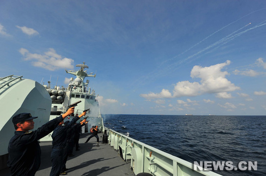 La flotte navale de la Chine a accompli dimanche son 150e mission d'escorte dans les eaux somaliennes.