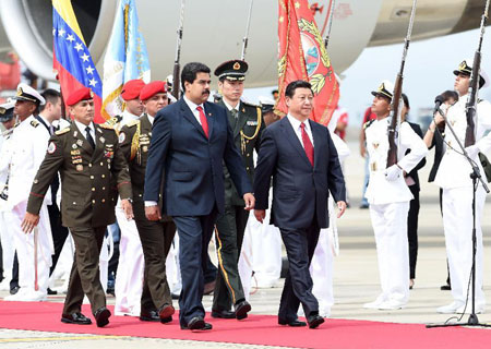 Le président chinois arrive au Venezuela pour une visite d'Etat